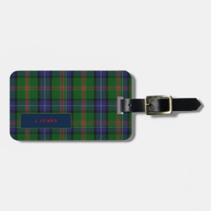 Personalisiert JONES Tartan Mens Gepäcktag Gepäckanhänger