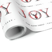 Personalisiert Joy Elegante Weihnachten Geschenkpapier (Rolleneckpunkt)