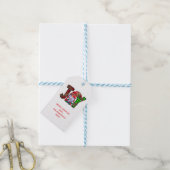 Personalisiert Joy Gnomes Frohe Weihnachten Geschenkanhänger (Mit Garn)