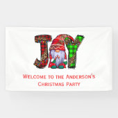 Personalisiert Joy Gnomes Frohe Weihnachts-Party Banner (Horizontal)