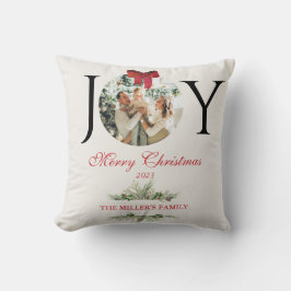 PERSONALISIERT JOY MERRY CHRISTMAS FOTO KISSEN