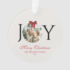 PERSONALISIERT JOY MERRY CHRISTMAS FOTO ORNAMENT