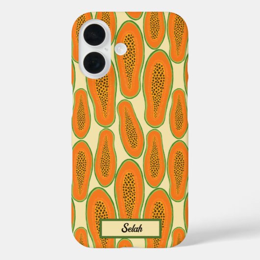 Personalisiert Juicy Papaya Case-Mate iPhone Hülle (Rückseite)