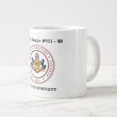 + PERSONALISIERT JUMBO White 20 oz Tasse w/PMC SIE (Vorderseite Rechts)