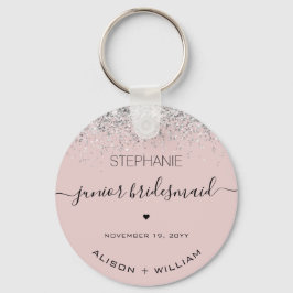 Personalisiert Junior Bridesmaid Glitzer Confetti Schlüsselanhänger