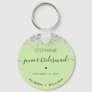 Personalisiert Junior Bridesmaid Glitzer Confetti Schlüsselanhänger