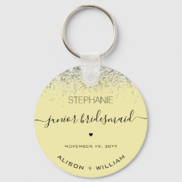 Personalisiert Junior Bridesmaid Glitzer Confetti Schlüsselanhänger
