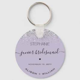 Personalisiert Junior Bridesmaid Glitzer Confetti Schlüsselanhänger