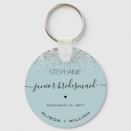 Personalisiert Junior Bridesmaid Glitzer Confetti Schlüsselanhänger