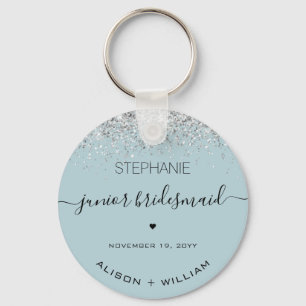 Personalisiert Junior Bridesmaid Glitzer Confetti Schlüsselanhänger