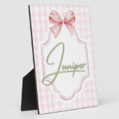 Personalisiert Juniper Baby Girl Kinderzimmer BowG Fotoplatte (Seite)