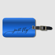 Personalisiert Just Fly Royal Blue Gradient