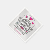 Personalisiert Just Married Honeymoon Car Napkins Serviette (Ecke)