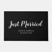Personalisiert Just Married Newlyweds Fußmatte (Vorderseite)
