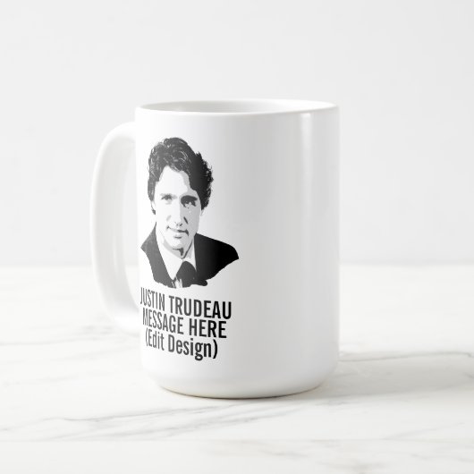 PERSONALISIERT JUSTIN TRUDEAU KAFFEETASSE (Vorderseite Links)