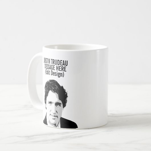PERSONALISIERT JUSTIN TRUDEAU KAFFEETASSE (Vorderseite Links)