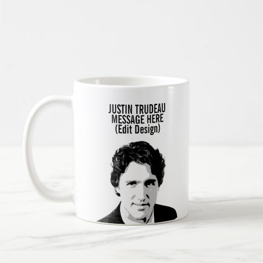 PERSONALISIERT JUSTIN TRUDEAU KAFFEETASSE (Links)