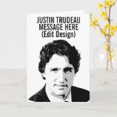 PERSONALISIERT JUSTIN TRUDEAU KARTE (Gelbe Blume)