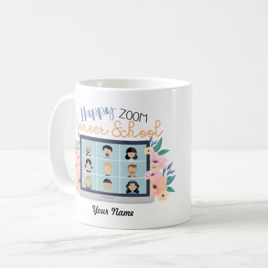 Personalisiert JW Happy Zoom Pioneer School 2022 C Kaffeetasse (Vorderseite Links)