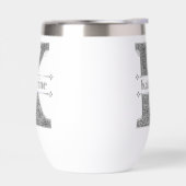 Personalisiert K Initial Silver Monogram Ihr Name (Links)