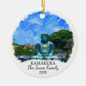 Personalisiert Kamakura-Ornament, Japan Keramik Ornament (Vorne)