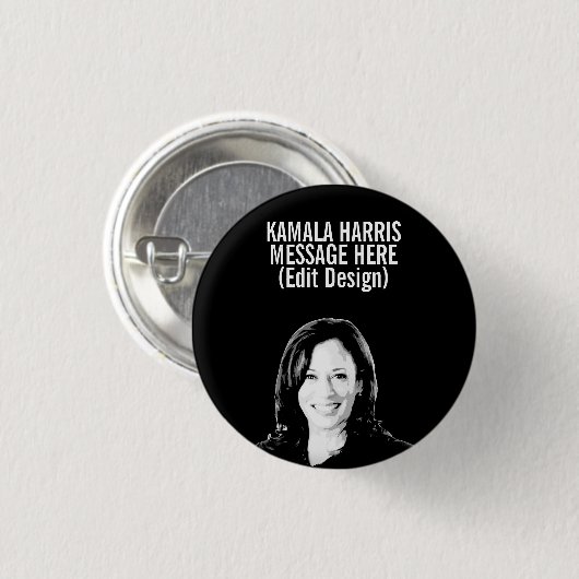 Personalisiert Kamala Harris Button (Vorne & Hinten)