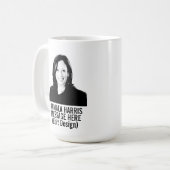 Personalisiert Kamala Harris Kaffeetasse (Vorderseite Links)