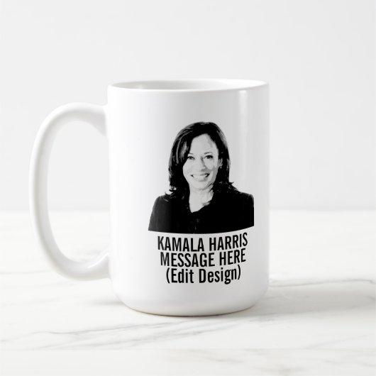 Personalisiert Kamala Harris Kaffeetasse (Links)