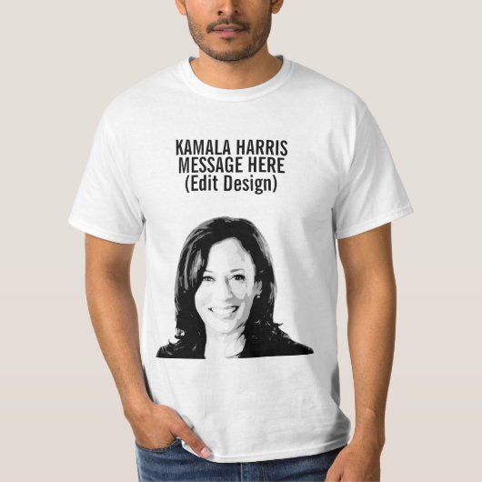 Personalisiert Kamala Harris T-Shirt (Vorderseite)