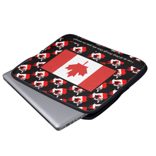 Personalisiert KANADA FLAG Laptopschutzhülle (Vorne Knopf)