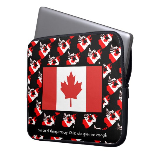 Personalisiert KANADA FLAG Laptopschutzhülle (Vorderseite Links)