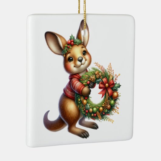 Personalisiert Kangaroo Australische Weihnachtszei Keramikornament (Rechts)