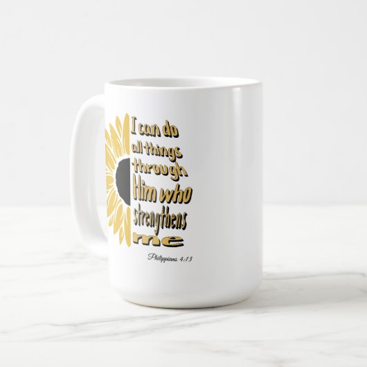 Personalisiert kann ich alles machen Sonnenblumen  Kaffeetasse (Vorderseite Links)