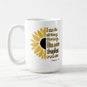 Personalisiert kann ich alles machen Sonnenblumen  Kaffeetasse (Links)