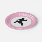 Personalisiert Karate / Taekwondo / Judo Geburtsta Pappteller (Schrägansicht)