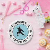 Personalisiert Karate / Taekwondo / Judo Geburtsta Pappteller (Party)