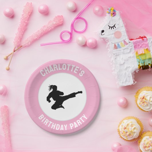 Personalisiert Karate / Taekwondo / Judo Geburtsta Pappteller (Party)