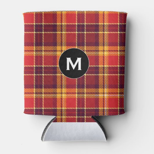 Personalisiert Kariert Dosenkühler (Vorderseite)