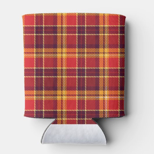 Personalisiert Kariert Dosenkühler (Rückseite)