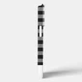 Personalisiert Kariert Gingham Schwarz-weiß Monogr Case-Mate iPhone Hülle (Rückseite / Rechts)