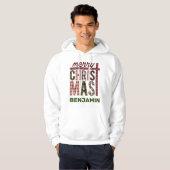 Personalisiert Karierte Stitch Mens Funny Custom Hoodie (Vorne ganz)