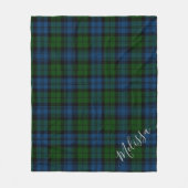 Personalisiert Karierter Clan Campbell Military Ta Fleecedecke (Vorderseite)