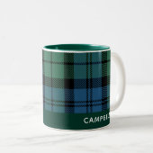 Personalisiert Karierter Clan Campbell Rustikaler  Zweifarbige Tasse (VorderseiteRechts)