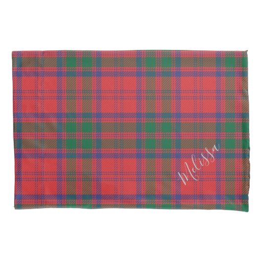 Personalisiert Karierter Clan Grant Tartan Rustic Kissenbezug (Vorderseite)