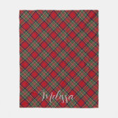 Personalisiert Karierter Rustikaler Klassiker Stew Fleecedecke (Vorderseite)