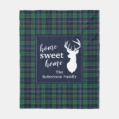 Personalisiert Karierter Urlaub Tartan Clan Robert Fleecedecke (Vorderseite)