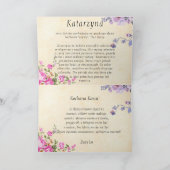 Personalisiert Kasia Polnischer Namensschild Feiertagskarte (Innenseite)