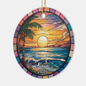 Personalisiert Kauai-Ornament, Hawaii Keramik Ornament (Links)