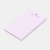 Personalisiert kaum rosa + Initialen Post-it Klebezettel (angewinkelt)