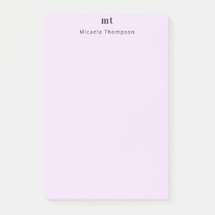 Personalisiert kaum rosa + Initialen Post-it Klebezettel